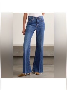 Frame The Lax High Rise Flare Jeans in Antidote Raw Fray Size 27